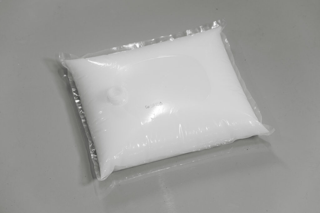 General Films' ice cream mix Bagin-Box bag laying on a flat surface.