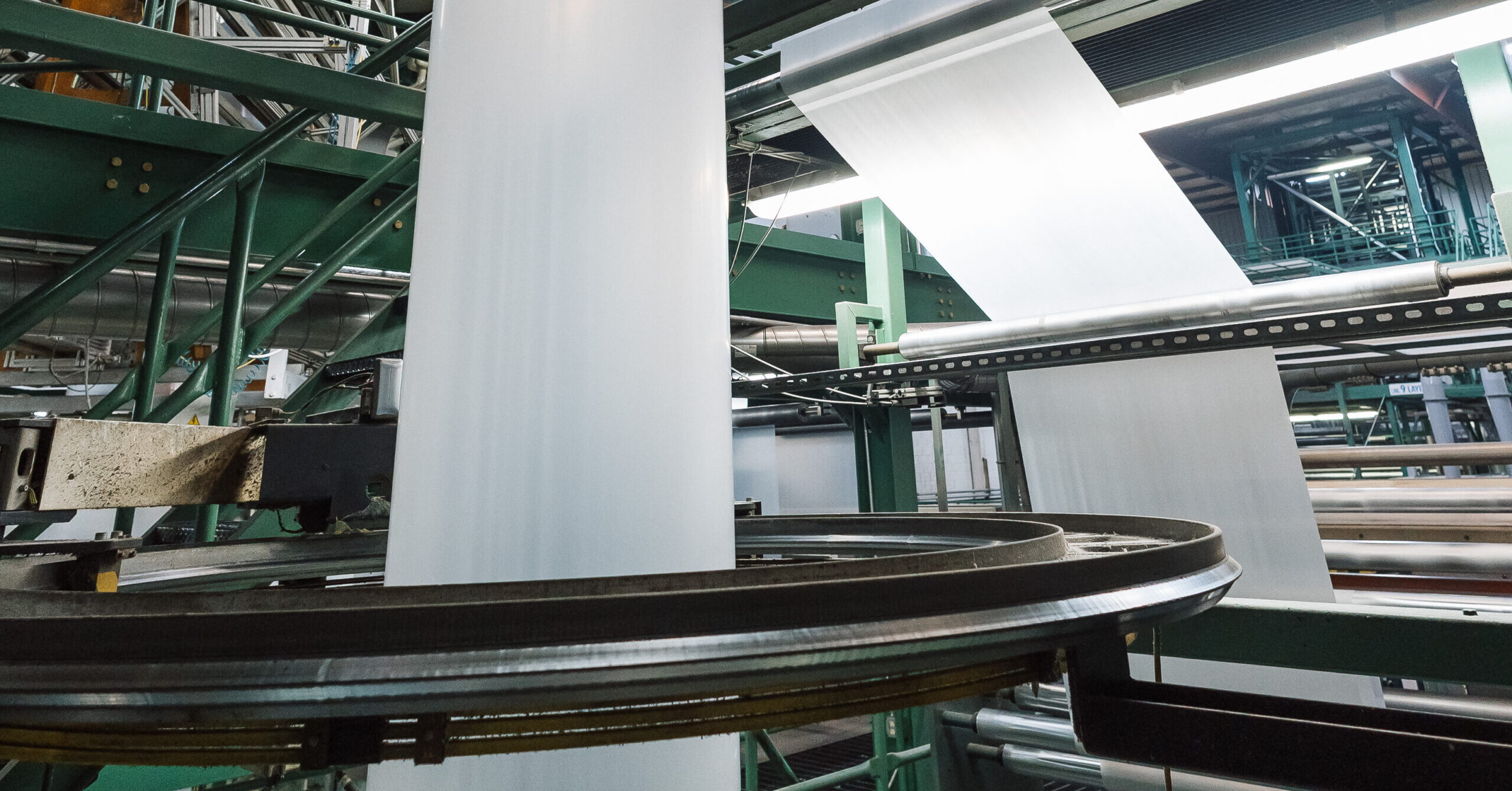 View of General Films’ quality film being manufactured in their manufacturing center.